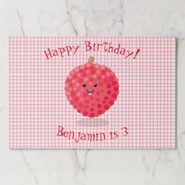 Bloc De Hojas Ilustracion de personalizado de linché rosado (Anverso)