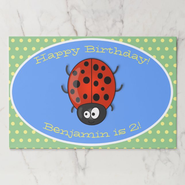 Bloc De Hojas Ilustracion de personalizado de mariquita roja fel (Anverso)