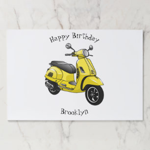 Bloc De Hojas Ilustracion de personalizado de motocicleta con ci