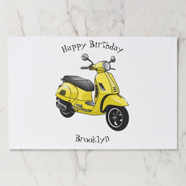 Bloc De Hojas Ilustracion de personalizado de motocicleta con ci (Anverso)