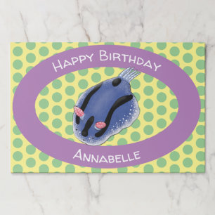 Bloc De Hojas Ilustracion de personalizado de nudibranquias azul