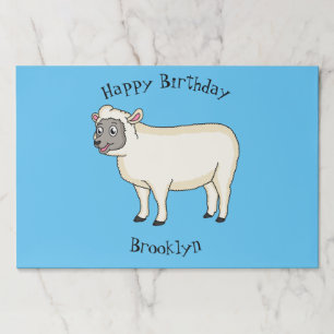 Bloc De Hojas Ilustracion de personalizado de ovejas alegres