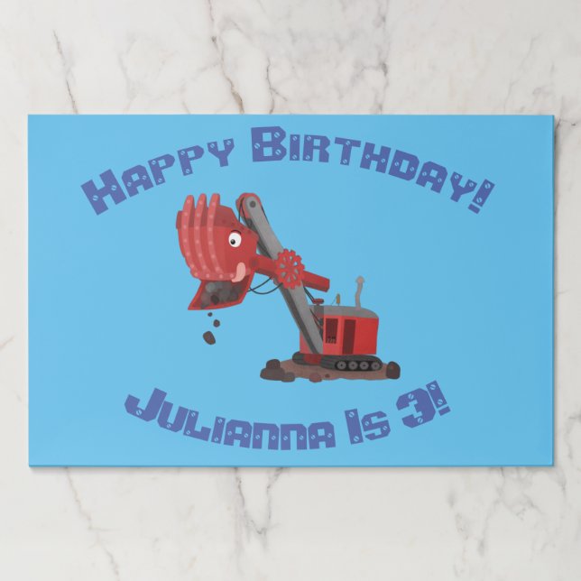 Bloc De Hojas Ilustracion de personalizado de pala de vapor roja (Anverso)