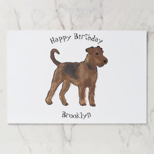 Bloc De Hojas Ilustracion de personalizado de perro Airedale ter