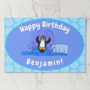 Bloc De Hojas Ilustracion de personalizado de pingüino puenteado