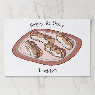 Bloc De Hojas Ilustracion de personalizado eclair de chocolate