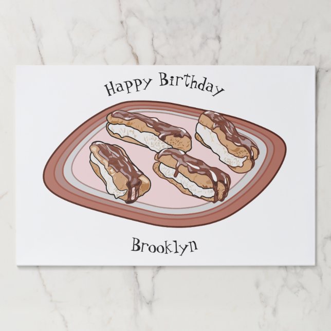 Bloc De Hojas Ilustracion de personalizado eclair de chocolate (Anverso)