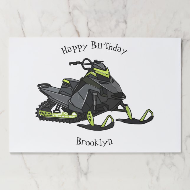 Bloc De Hojas Ilustracion de personalizado para motos de nieve (Anverso)