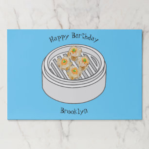 Bloc De Hojas Ilustracion de Shumai dim sum personalizado