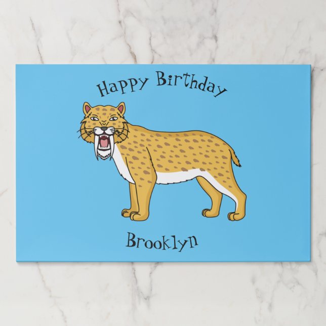 Bloc De Hojas Ilustracion de tigre con dientes de saber (Anverso)