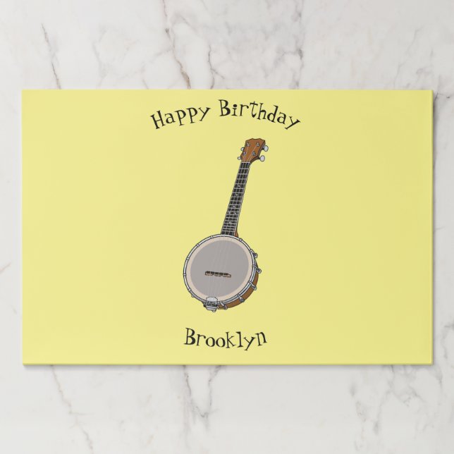 Bloc De Hojas Ilustracion personalizado Banjo (Anverso)
