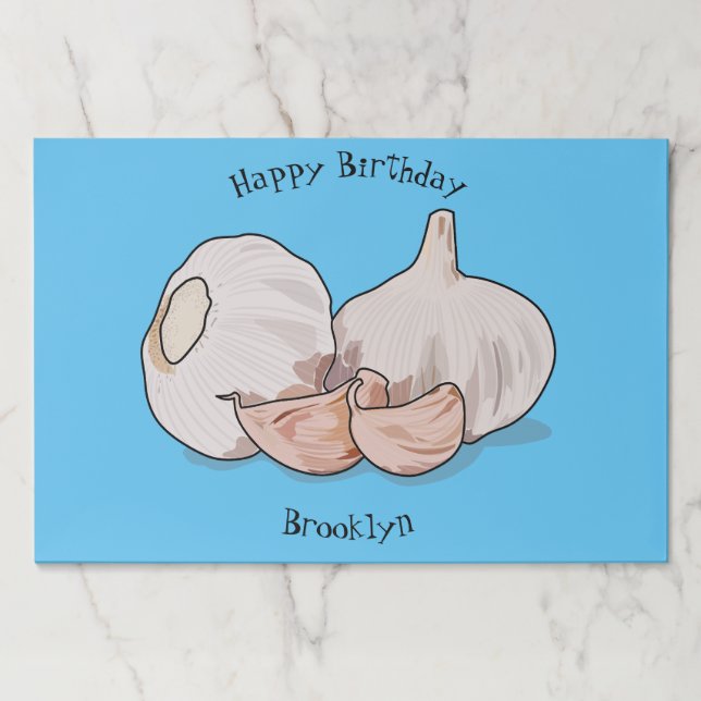 Bloc De Hojas Ilustracion personalizado de ajo (Anverso)