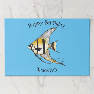 Bloc De Hojas Ilustracion personalizado de angelotes a rayas