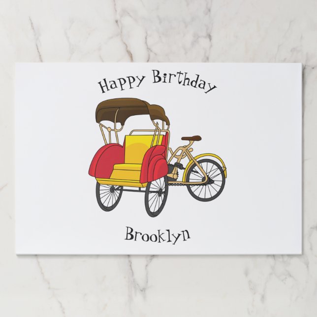 Bloc De Hojas Ilustracion personalizado de bicitaxi (Anverso)