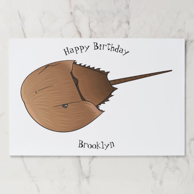 Bloc De Hojas Ilustracion personalizado de cangrejo herradura (Anverso)