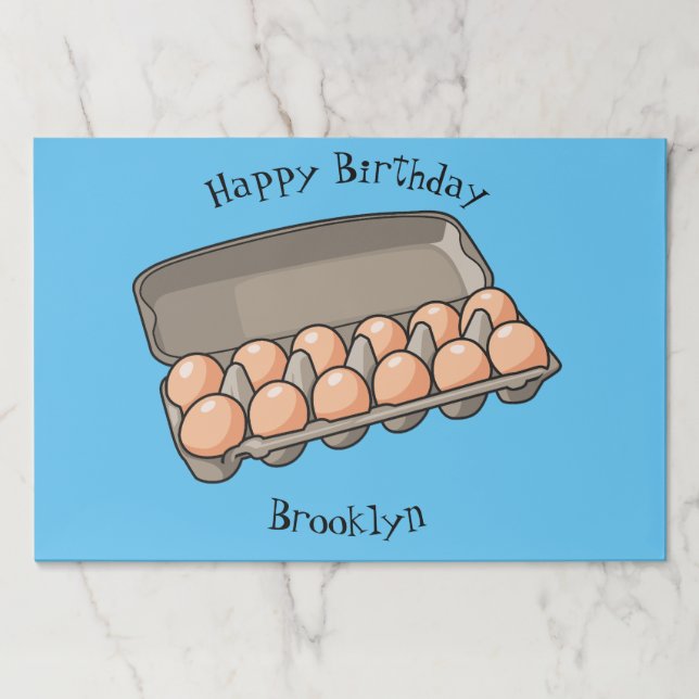 Bloc De Hojas Ilustracion personalizado de cartón de huevo (Anverso)