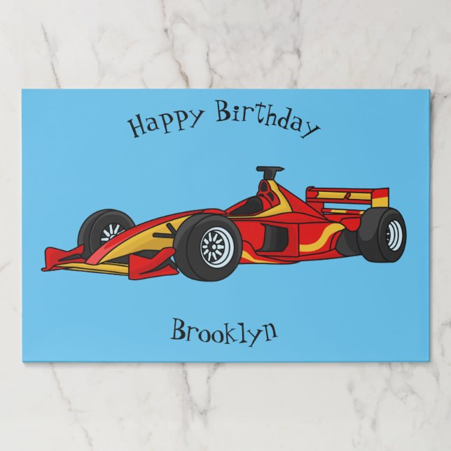 Bloc De Hojas Ilustracion personalizado de coches de carreras de (Anverso)