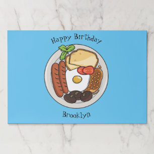 Bloc De Hojas Ilustracion personalizado de desayuno inglés