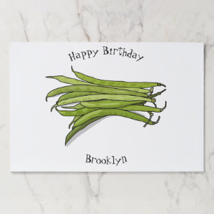 Bloc De Hojas Ilustracion personalizado de frijol verde