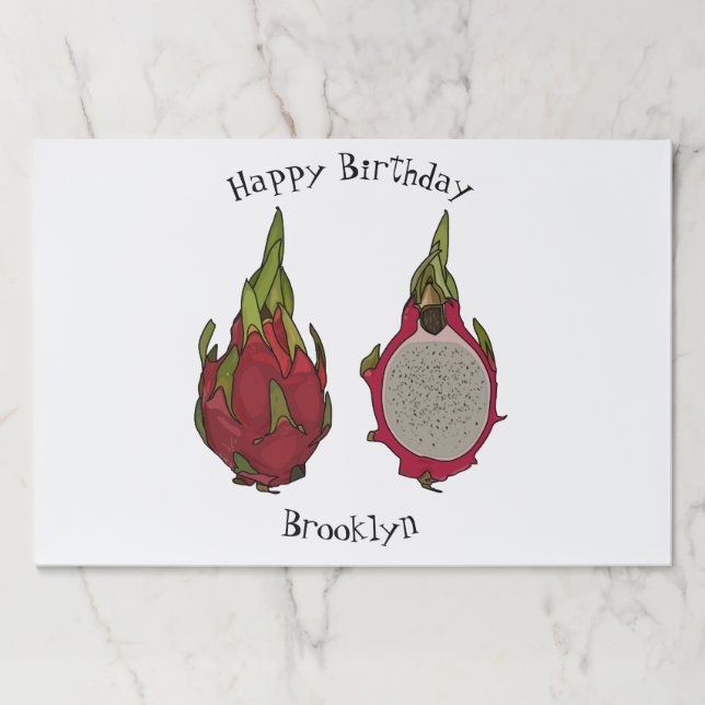 Bloc De Hojas Ilustracion personalizado de fruta dragón (Anverso)