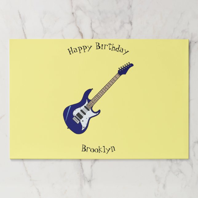 Bloc De Hojas Ilustracion personalizado de guitarra eléctrica (Anverso)