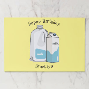 Bloc De Hojas Ilustracion personalizado de leche