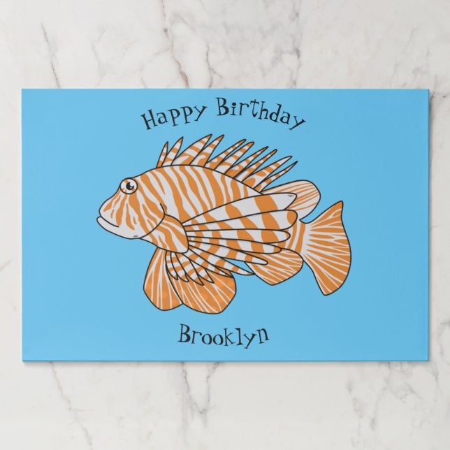 Bloc De Hojas Ilustracion personalizado de leonfish feliz (Anverso)