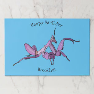 Bloc De Hojas Ilustracion personalizado de mantis orquídea