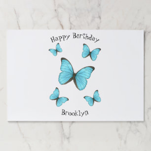 Bloc De Hojas Ilustracion personalizado de mariposas morfo