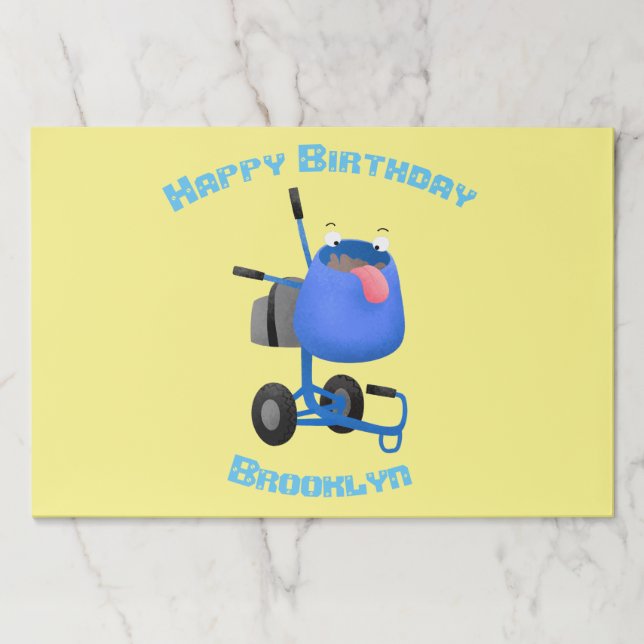 Bloc De Hojas Ilustracion personalizado de mezclador de cemento  (Anverso)