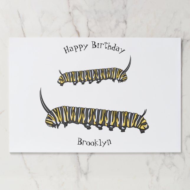 Bloc De Hojas Ilustracion personalizado de oruga monarca (Anverso)