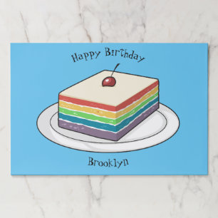 Bloc De Hojas Ilustracion personalizado de pastel de arcoiris