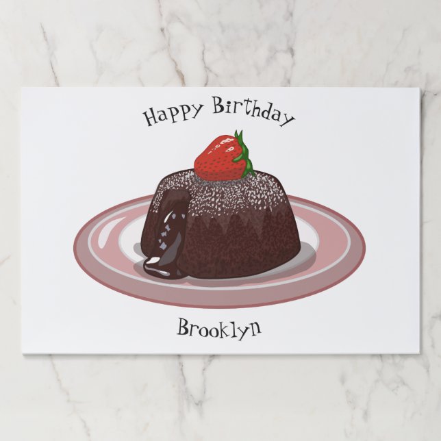 Bloc De Hojas Ilustracion personalizado de pastelitos de lava de (Anverso)