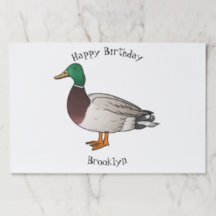 Bloc De Hojas Ilustracion personalizado de pato mallard