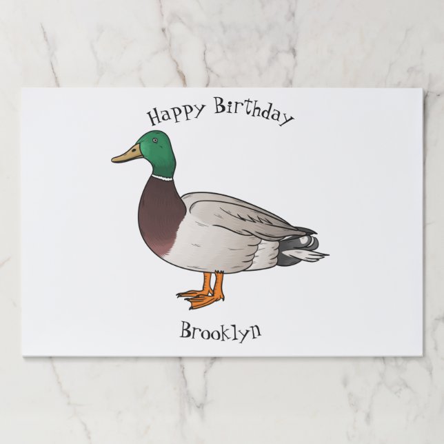 Bloc De Hojas Ilustracion personalizado de pato mallard (Anverso)