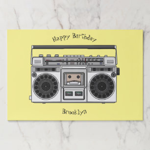 Bloc De Hojas Ilustracion personalizado de radio