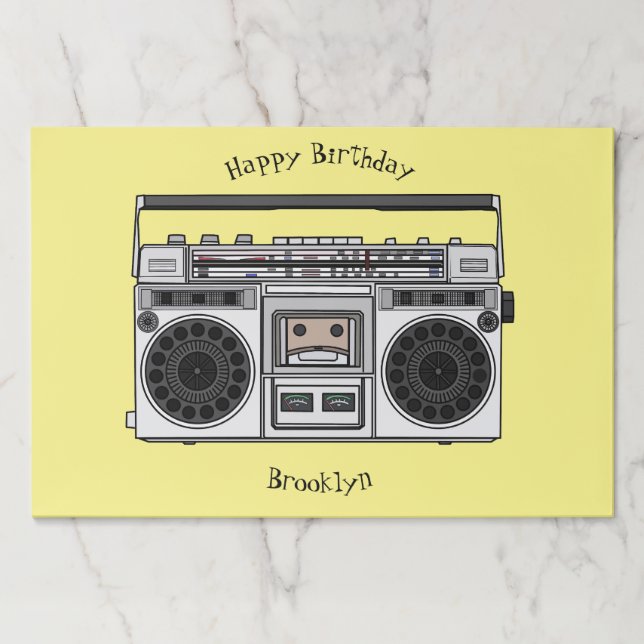 Bloc De Hojas Ilustracion personalizado de radio (Anverso)