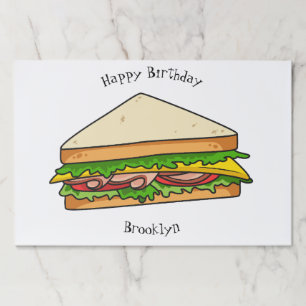 Bloc De Hojas Ilustracion personalizado de sándwich