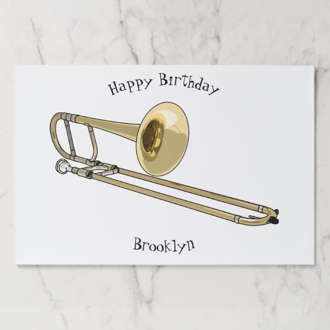 Bloc De Hojas Ilustracion personalizado de Trombone (Anverso)