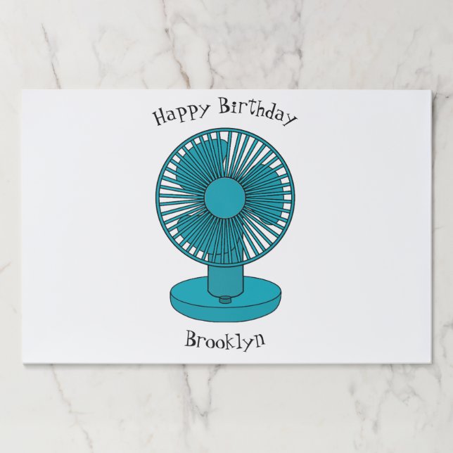 Bloc De Hojas Ilustracion personalizado de ventilador (Anverso)