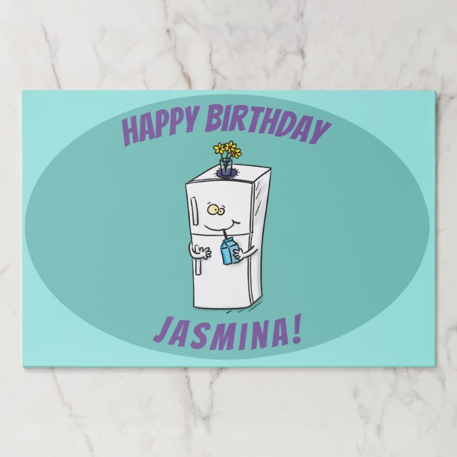 Bloc De Hojas Ilustracion personalizado frigorífico divertido (Anverso)