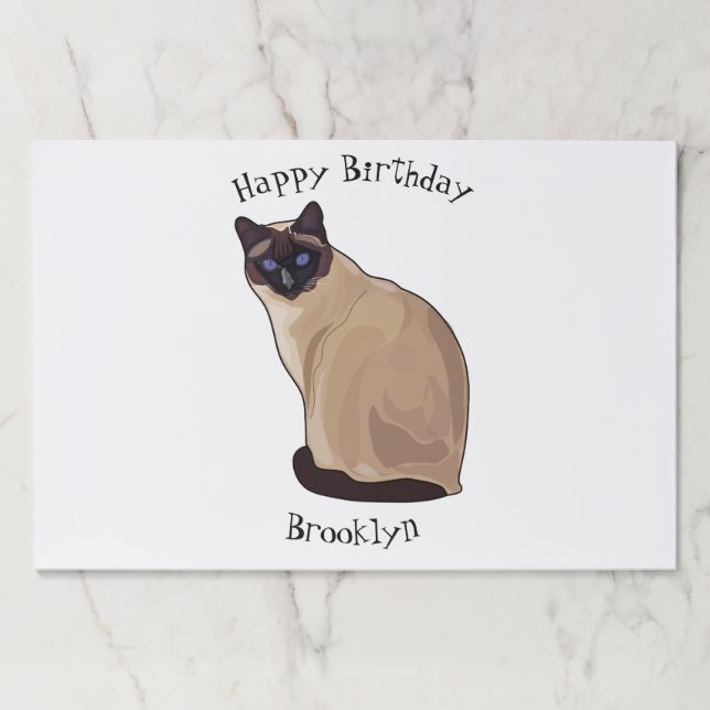 Bloc De Hojas Ilustracion personalizado siamés (Anverso)