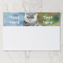 Bloc De Hojas Impresión estacional de búho