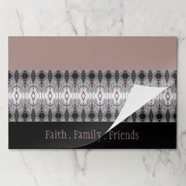 Bloc De Hojas Juego de Placemat de 25 piezas con estampado en Ro