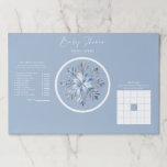 Bloc De Hojas Juegos Baby Shower de color azul turbio<br><div class="desc">Bella ducha bebé Papel Pad en un polvoriento color azul</div>