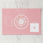 Bloc De Hojas Juegos Baby Shower de color rosa invernal<br><div class="desc">Bella ducha de bebé Pad de papel en color rosa</div>