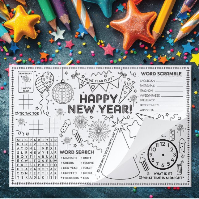 Bloc De Hojas Kids New Year's Activity Pad and Placemat  (Subido por el creador)