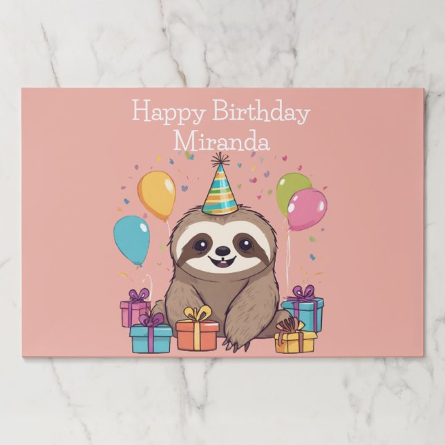 Bloc De Hojas Leche Adorable Feliz Cumpleaños Rosa Personalizado (Anverso)