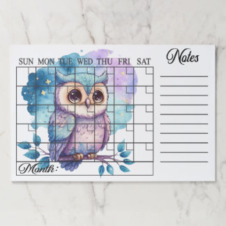 Bloc De Hojas Lechuza En Un Calendario De Hojas De Ramificación