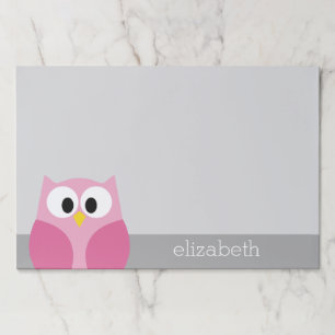 Bloc De Hojas Lechuza Personalizado pequeña - Nombre personaliza